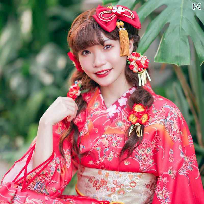 着物 レディース 訪問着 セミフォーマル フォーマル 披露宴 結婚式 入学式 卒業式 赤 ポリエステル混紡 改良版 防シワ ノーアイロン素材|Hanbok Home