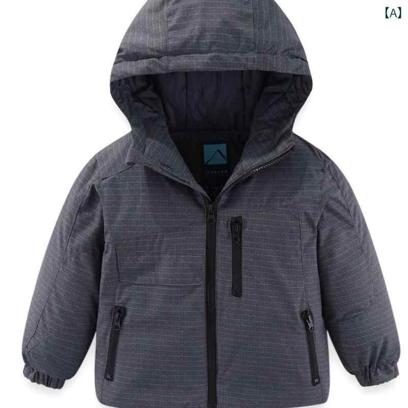 スキーウェア 男の子 キッズ 子供用 厚手 防水 防風 保温 防寒 ポリエステル プリント 登山 マウンテンパーカー ジャケット アウター 切り替え アウトドアスポーツ