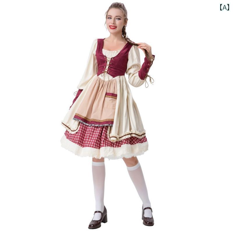ワンピース レディース 大人 女性用 赤ずきん コスプレ ハロウィン 仮装 衣装 パーティー イベント ファンタジー ドレス ステージ衣装 ポリエステル セット