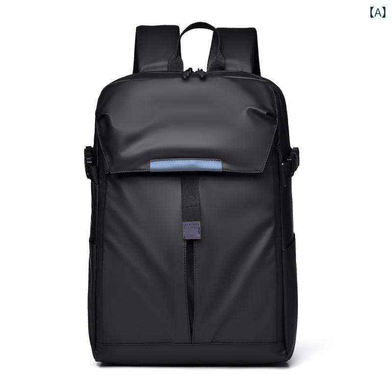 リュックサック メンズ ビジネス 通勤 通学 大容量 防水 USB充電ポート付き 15インチPC対応 オックスフォード素材 クッションショルダー PCバッグ ブラック グレー ブルー