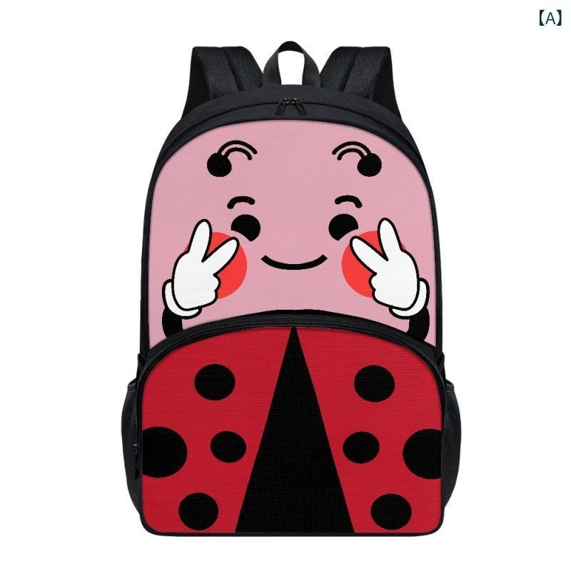 リュックサック 男の子 キッズ キャラクター アニマル 動物柄 プリント スクール 通学 小中学生 二層構造 ダブルコンパートメント ポリエステル 軽量 丈夫 バックパック