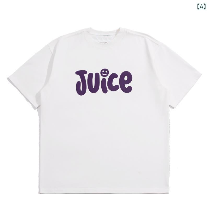 Tシャツ 男女兼用 半袖 クルーネック 280g ヘビーウェイト コットン キャラクターロゴプリント ゆったり ビッグシルエット ストリート カジュアル 抗菌 トップス 春秋