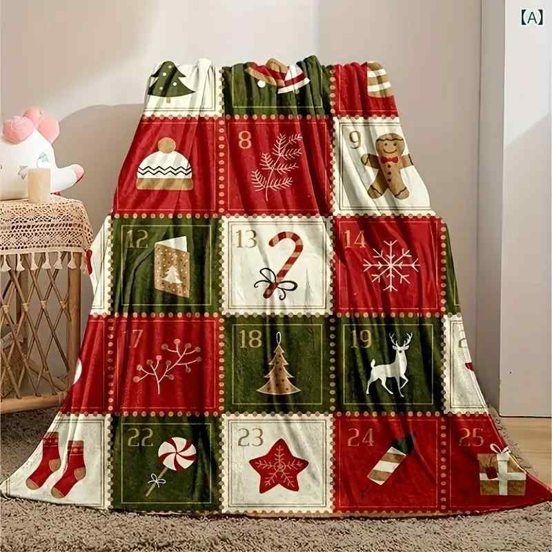 毛布 キッズ クリスマス柄 フランネル 柔らかい 快適 お昼寝 ソファ オフィス ベッド トラベル 冬用 かわいい 洗濯可能 保温性 軽量 持ち運び便利 ふわふわ 大判 膝掛け 防寒対策 インテリア リビング 寝室 車内 出張用