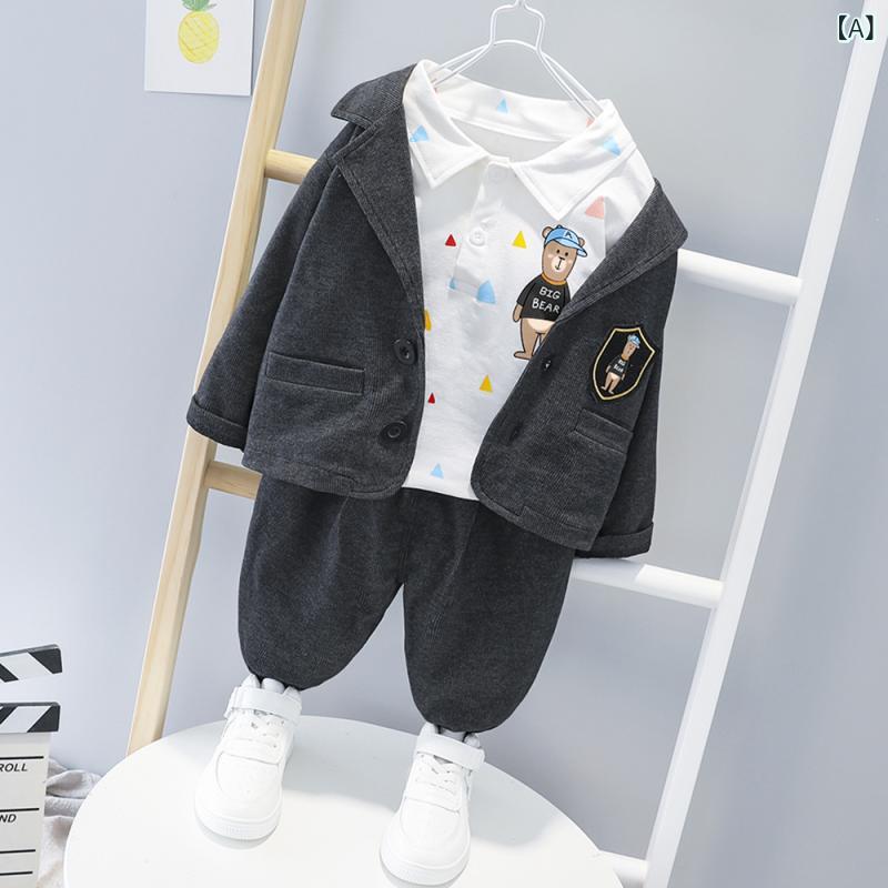 スーツ キッズ 男の子 子供服 フォーマル スリーピース 3点 長袖 ジャケット ベスト パンツ 綿95% 韓国スタイル 結婚式 発表会 入学式 卒業式 幼児 園児 男児