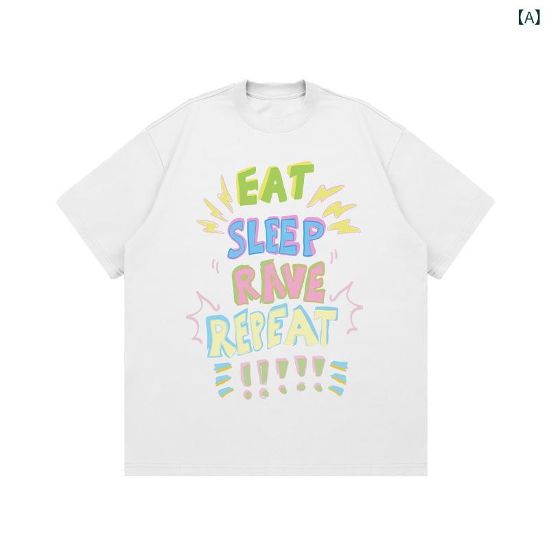 Tシャツ メンズ ビッグサイズ ヘビーウェイト 透けにくい コットン アメカジ ストリート 英字プリント クルーネック ドロップショルダー オーバーサイズ 半袖 夏服
