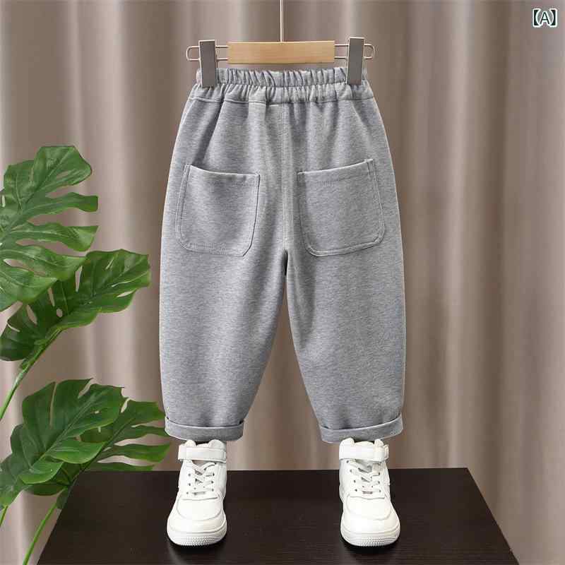 パンツ キッズ 男の子 スウェット ジョガー ロングパンツ 無地 綿 コットン混 ウエストゴム ソフトタッチ 伸縮性 スポーツ 普段着 カジュアル 部屋着 通学 ルームウェア