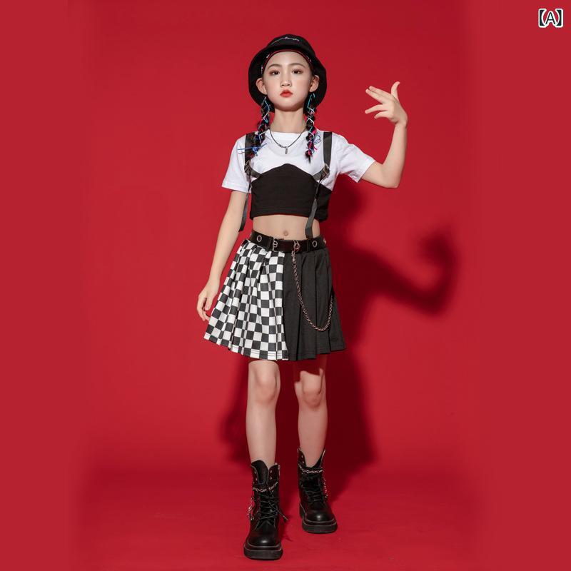 ダンスウェア 女の子 子供用 韓国風 四季 綿 コットン ブラック 中国舞 練習着 レッスン着 発表会