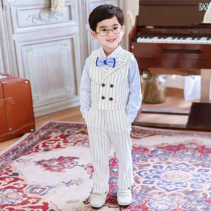 フォーマルスーツ 男の子 春夏 英国風 おしゃれ ジャケット パンツ セットアップ ピアノ発表会 結婚式 フラワーボーイ セレモニー衣装