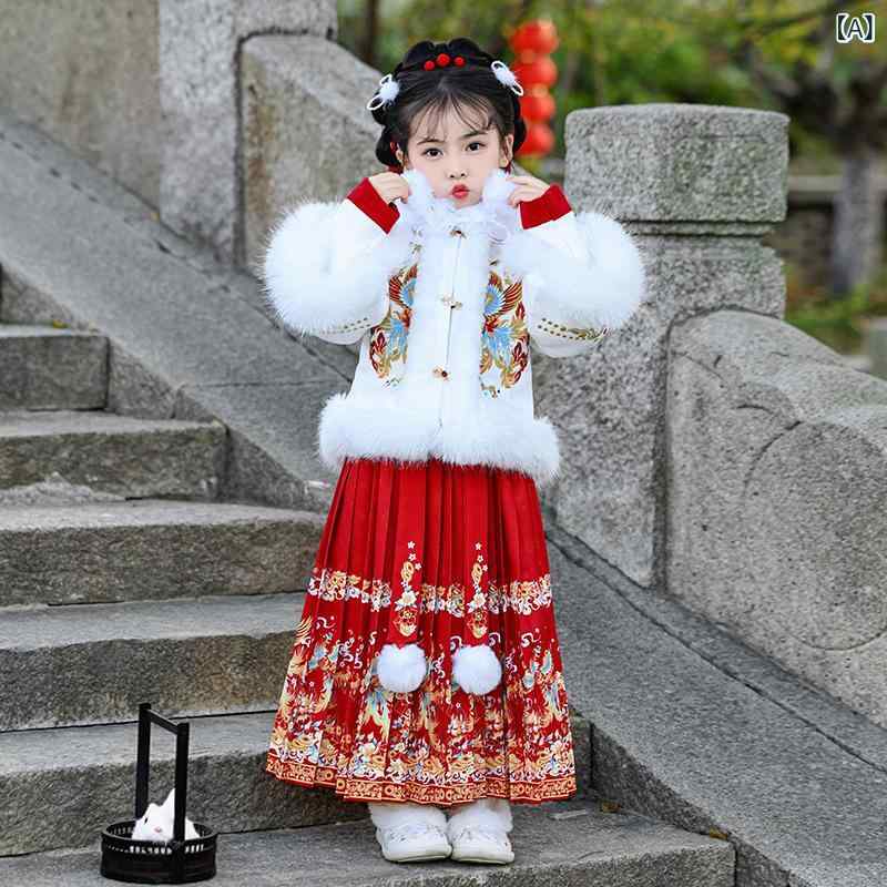 漢服 女の子 男の子 ベビー キッズ 新年 正月 お祝い プリンセス風 セットアップ 厚手 ウール コットン 柔らかい 秋冬|Hanbok Home