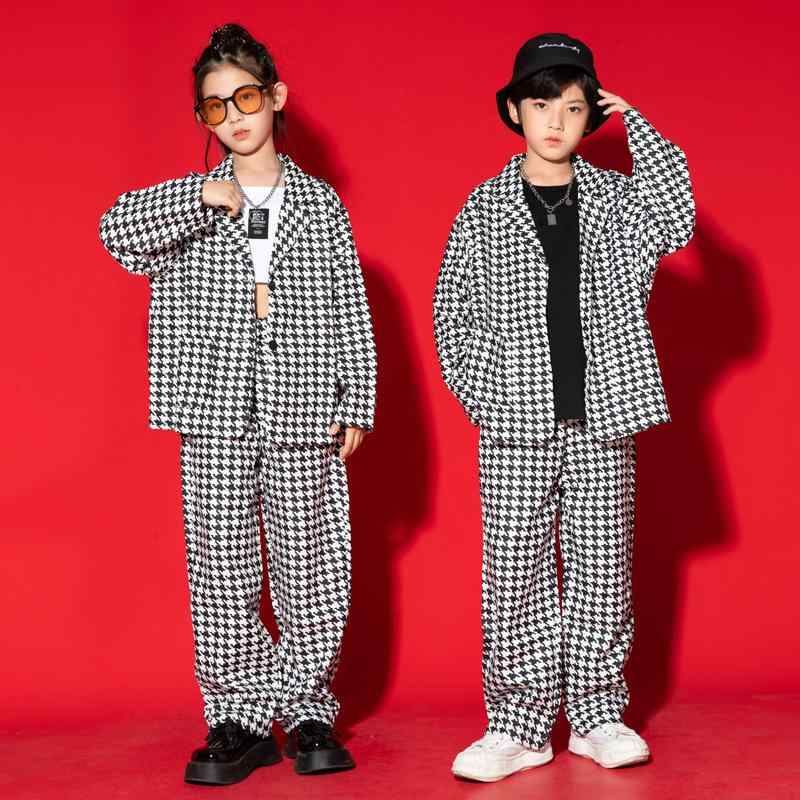 ダンスウェア キッズ 男の子 女の子 ヒップホップ ストリート ジャズ ドラム 発表会 ステージ衣装 ゆったり アウター トレンド セットアップ ポリエステル レッスン 練習着