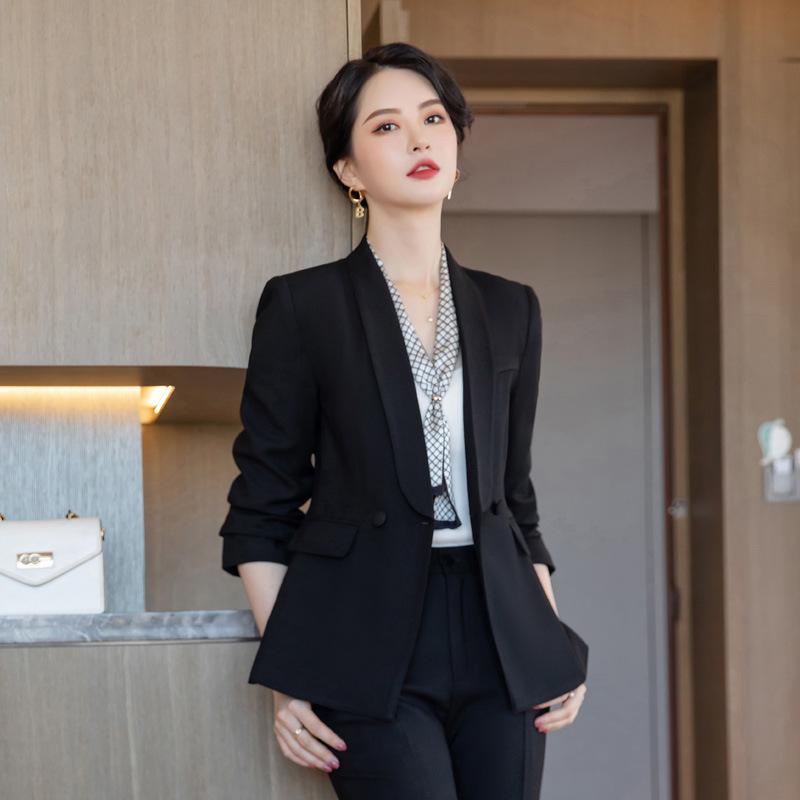 スーツ レディース セットアップ ビジネス フォーマル OL オフィス 通勤 制服 ユニフォーム ホテル 宝飾店 受付 マネージャー 上品 エレガント 高級感 ポリエステル ビスコース ブラック ピンク グリーン