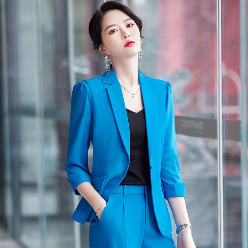 ジャケット レディース 7分袖 スーツ セットアップ ビジネス オフィス 通勤 フォーマル OLファッション 事務服 仕事服 上品 エレガント 高級感 ポリエステル ストレッチ 春夏