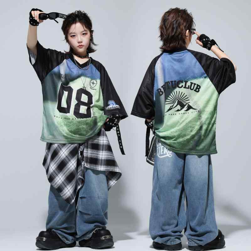 ダンスウェア キッズ 男の子 ストリートダンス ヒップホップ 春夏 トレンド おしゃれ クール ファッションショー モデル 発表会 衣装 練習着 綿 コットン