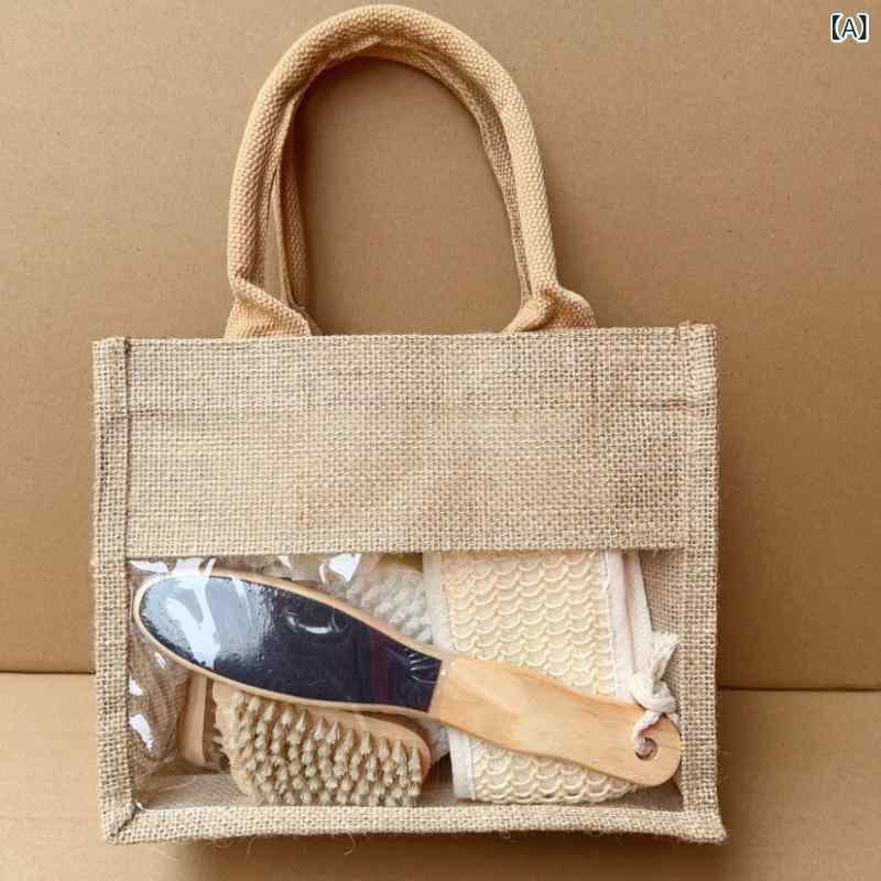バスグッズ 7点セット 天然素材 ボディケア スパ リラックス 麻製収納袋付き バススポンジ 垢すり ボディブラシ 背中洗い フットケア 角質除去 ギフト プレゼント