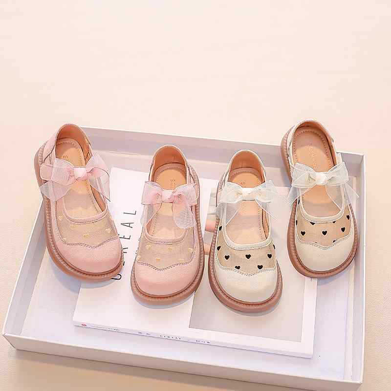 サンダル 女の子 子供用 キッズ ベビー レザーシューズ メッシュ つま先保護 マジックテープ 牛革 ステッチ PVCソール 春夏 韓国風 アイボリー ピンク