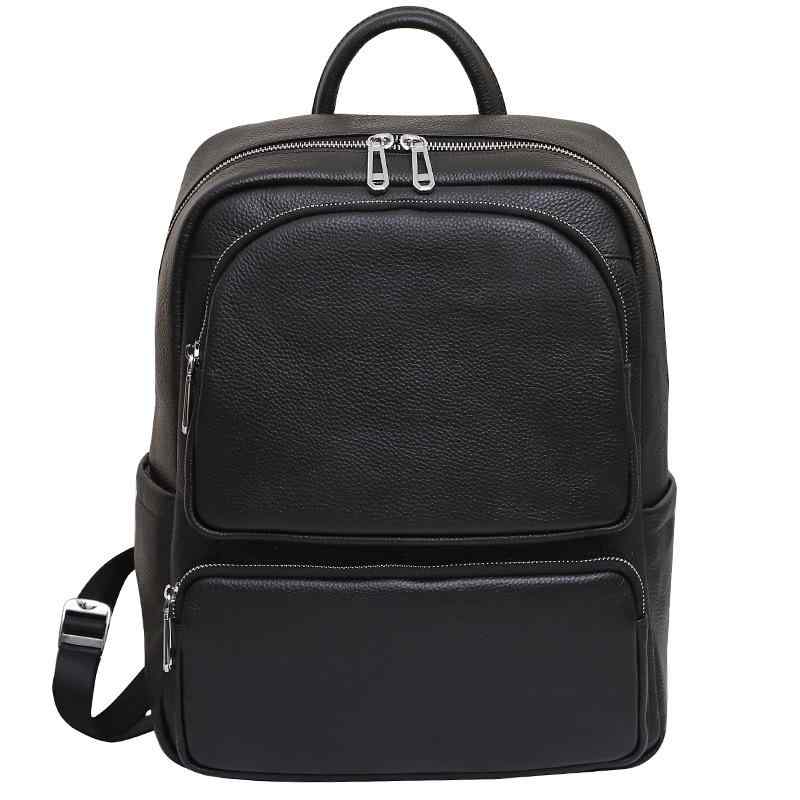 バックパック メンズ 牛革 ビジネスリュック 通勤 通学 大容量 トラベル PC収納 A4書類対応 カジュアル 多機能 ブラック
