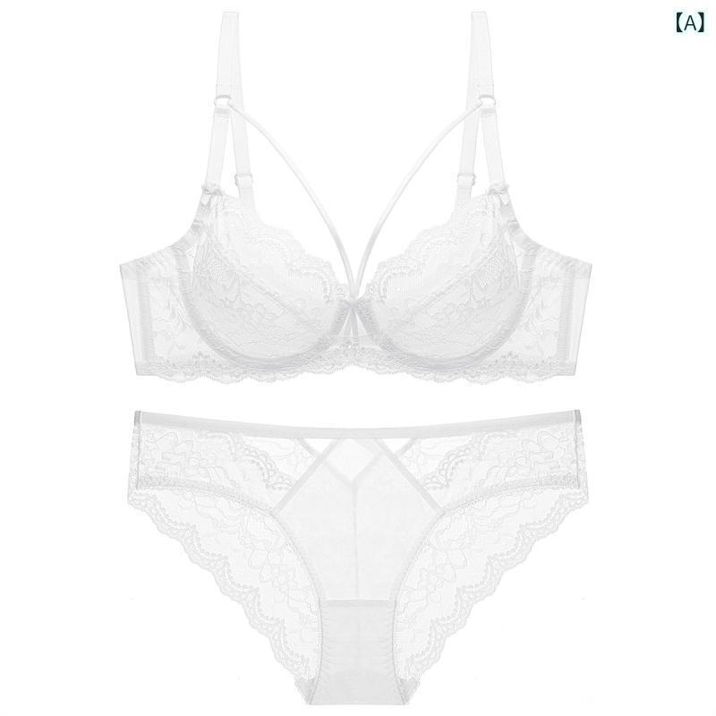 ブラジャー レディース フランス風 セクシー レース 超薄型 透明感 着やせ効果 リフトアップ 大きいサイズ グラマーサイズ 3/4カップ 通気性 快適 ナイロン スパンデックス 春夏 白 ピンク 黒 緑