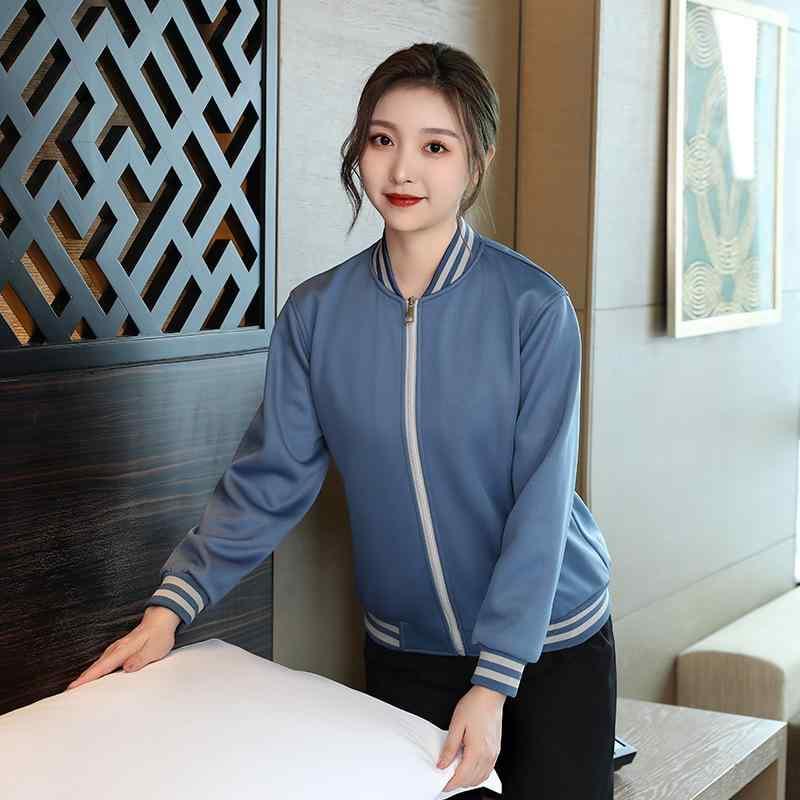 清掃ユニフォーム レディース ホテル 病院 施設 介護 ワークウェア 女性用 長袖 半袖 吸湿速乾 綿混 ポリエステル 赤系 グレー 黒 青系 ベージュ