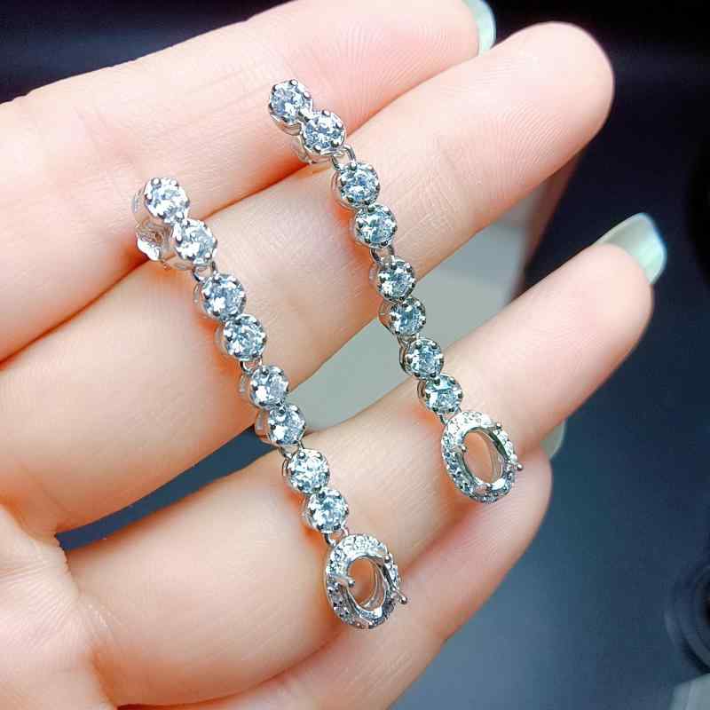 ピアス レディース 女性用 S925シルバー 空枠 ストーンなし 縦4ミリ 横6ミリ オーバル 楕円 ドロップ プラチナカラー ローズゴールドカラー イエローゴールドカラー かわいい フェミニン 普段使い オフィス カジュアル ジュエリー ア