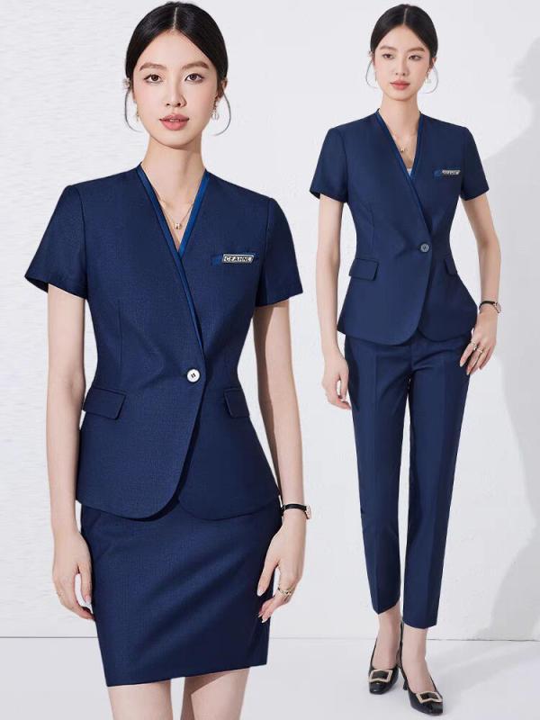 スーツ セットアップ レディース ジャケット スカート スラックス オフィス ビジネス 制服 ユニフォーム 通勤 事務服 ホテル 受付 高級感 上品 エレガント ポリエステル レーヨン