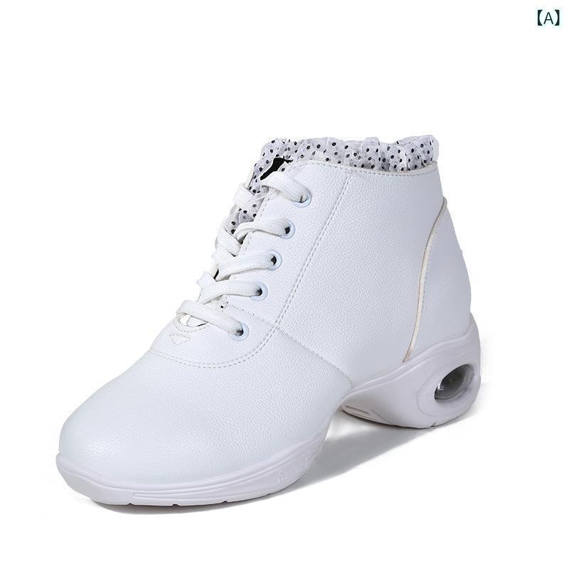 ダンスシューズ レディース ラテンダンス ソーシャルダンス 練習用 ヨガ ミドルヒール エアクッション ソフトソール 軽量 耐久性 合成皮革 フィットネス スポーツ ホワイト レッド ブラック
