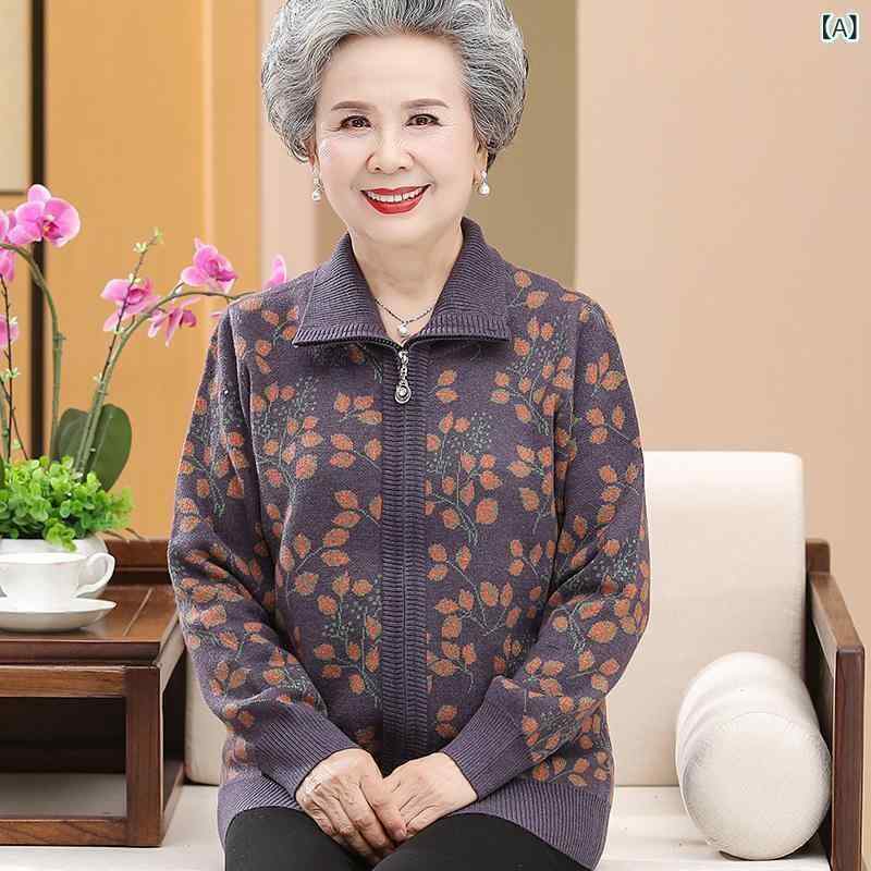 カーディガン レディース シニア 60代 70代 ウール ニット 襟付き 開襟 秋冬 ミセス ゆったり 上品 高級感 大人カジュアル お出かけ アウター