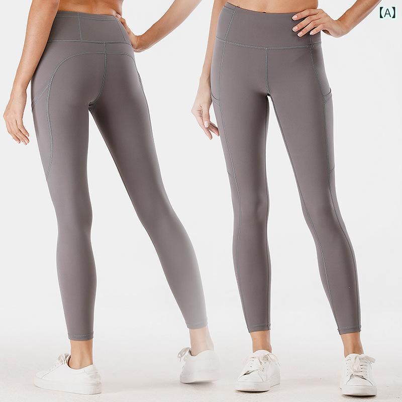 ヨガパンツ レディース 女性用 両面起毛 素肌感 ハイウエスト タイトフィット ランニング フィットネス 速乾 通気性 ナイロン素材 スポーツレギンス 春夏