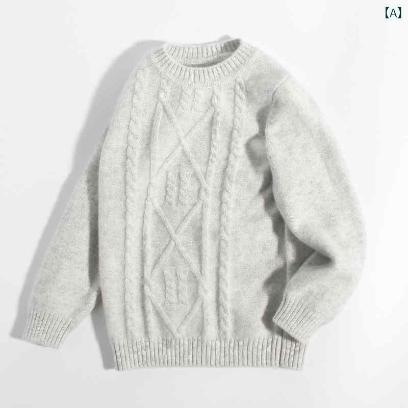 編み物 お坊っちゃん お坊っちゃん  カシミール 労働者の一団のど首 丸首 スウェーター トップス ティーシャツ 朦々たる 秋冬 あったか 心地よい 無地 ホンブルグ帽触れ合う 普段使い走り お部屋着 点火装置薄墨色
