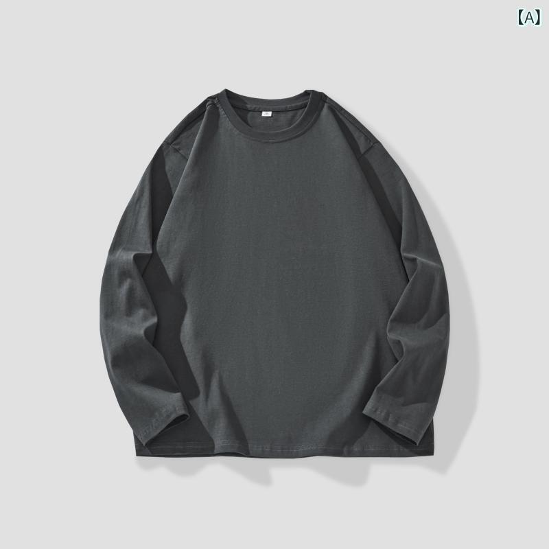 スウェット メンズ ヘビーウェイト 厚手 綿 クルーネック 長袖Tシャツ 無地 ゆったり 抗菌防臭 カジュアル 春秋 トレーナー