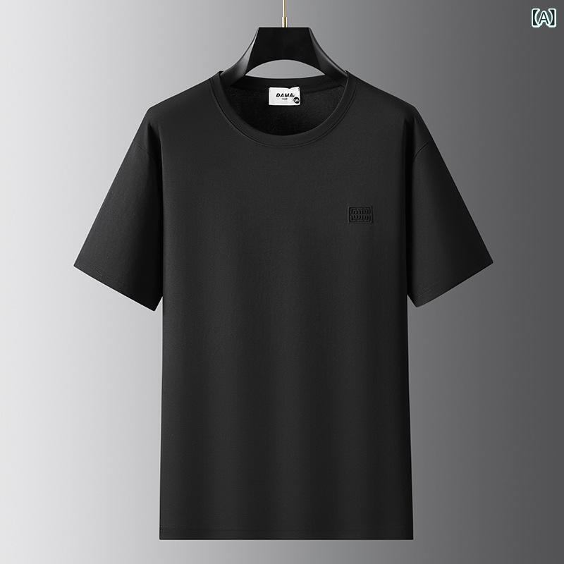 Tシャツ メンズ 半袖 クルーネック 綿 コットン 通気性 イージーケア ゆったり ビッグシルエット 大きいサイズ 夏 普段使い おしゃれ カジュアル