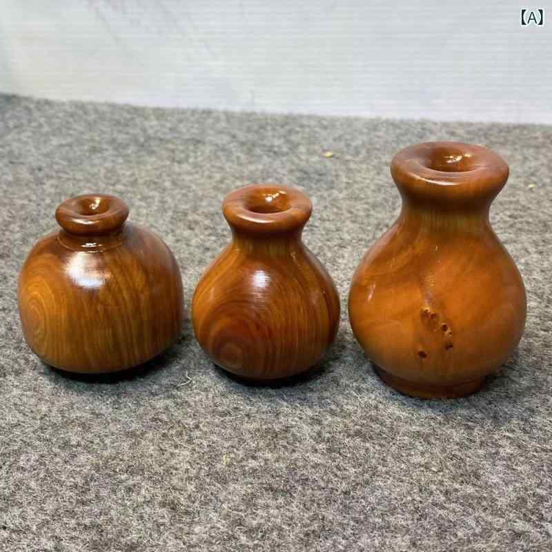 花瓶 太行崖柏 無垢材 手作り 新中華風 置物 フラワーベース 熟成オイルリッチ インテリア雑貨 飾り オブジェ リビング 玄関 卓上 書斎 一点物 和室 ディスプレイ