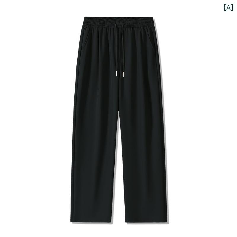 ワークパンツ メンズ ストレートワイドシルエット ストリート系 カジュアル 春秋物 厚手 300g素材 丈夫なナイロン混紡生地 ウエスト紐調整 多機能ポケット付き 動きやすい ゆったりサイズ リラックスフィット