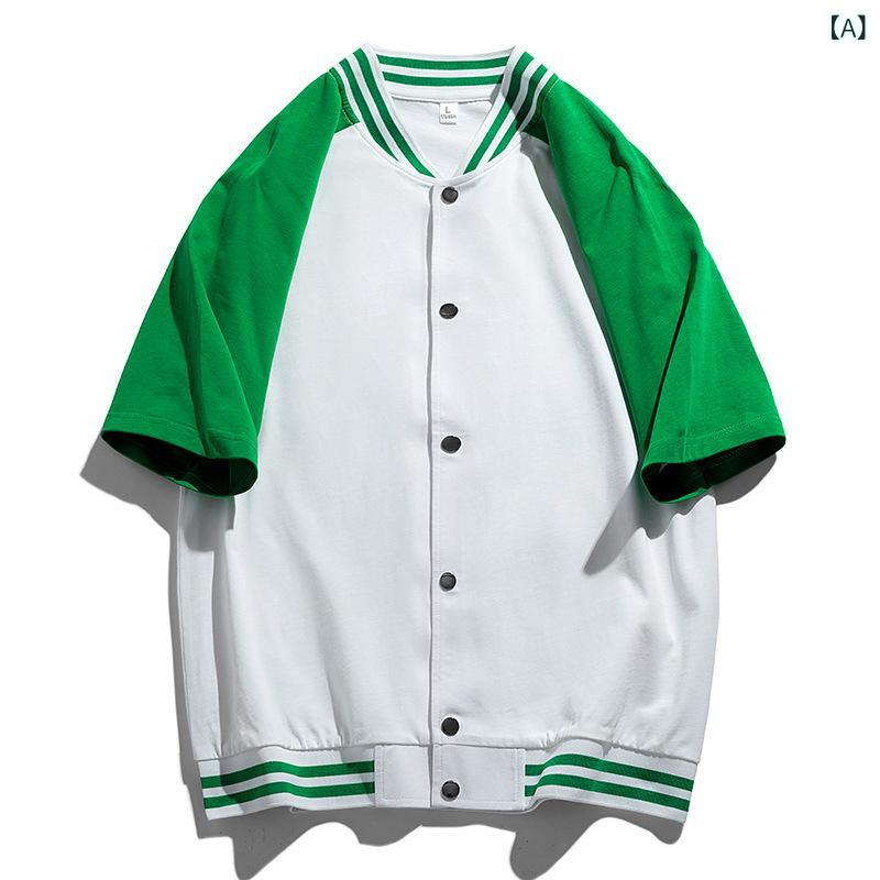 トップス メンズ 夏 接触冷感 Tシャツ カーディガン シャツ 半袖 スタンドカラー カジュアル 綿 ゆったり 多ポケット シングルボタン 通気性 吸汗性 柔らかい 涼しい 着回し