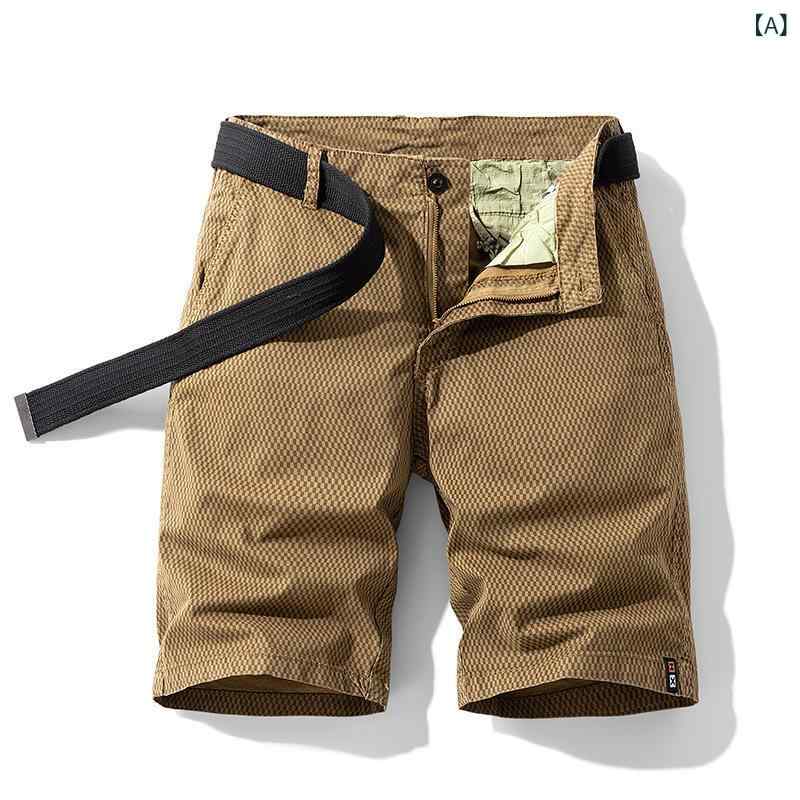 ショートパンツ メンズ 夏用 ハーフパンツ ワークパンツ 五分丈 ストライプ柄 ゆったり 綿 コットン素材 快適な履き心地 街着 カジュアル シンプル ベーシック 通気性 速乾性 普段着 スポーツ 動きやすい 膝上丈 涼しい 爽やか 汎用性