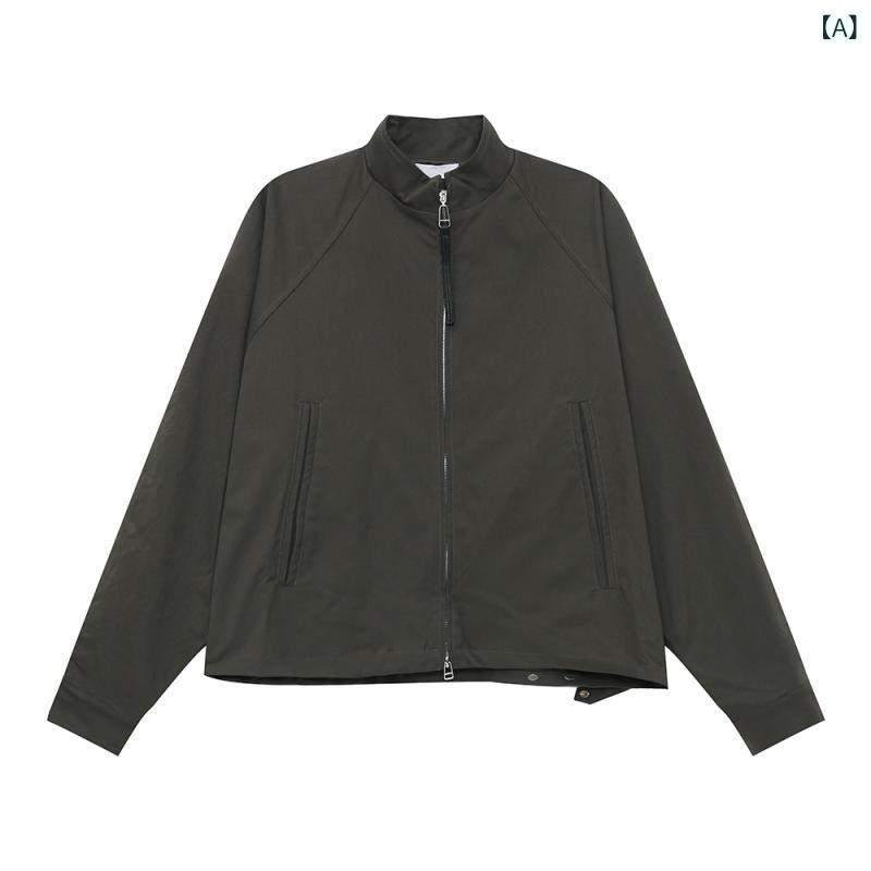 細工物上衣 ロングズボン下 仕掛ける メンズ 分かりやすい 通い ファスナー 長袖 無地 秋 ポリエステル 練りあわせる衣料繊維 混紡 黒いこと 薄墨色 普段使い走り 心地好い 韓国風 中厚 オシャレ