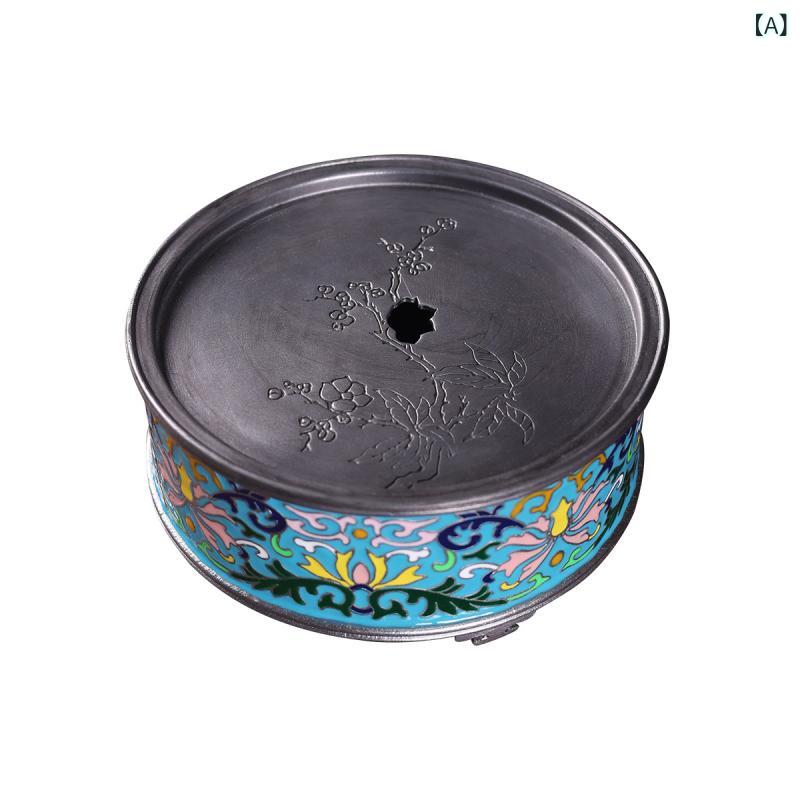 茶托 景泰藍 エナメル彩 乾泡 水貯め お盆 小型 茶盤 茶台 茶具 付属物 身寄り 卓上 普段使い走り 紅茶引っ敷き 優勝杯 受け皿