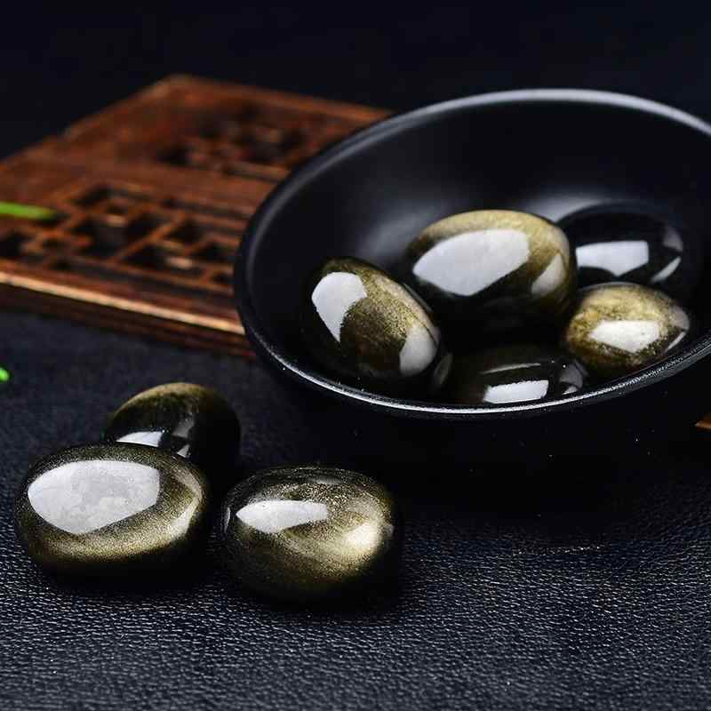 天然石 金曜石 原石 楕円面形 手持ち部分石 飾りつけ 砿物ひな形 DIYシャンデリヤ 佩び物部分品 力強さ石ころ ヒーリングストーン 黒いこと