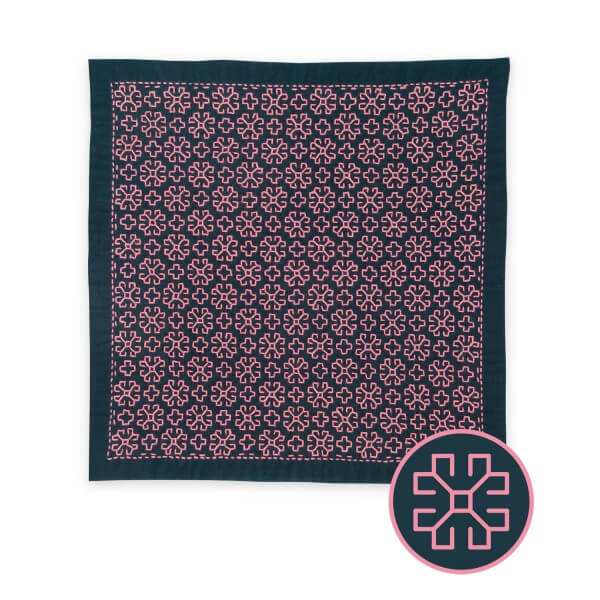 楽天市場】刺し子 キット 一目刺しの花ふきん 星と三つ菱