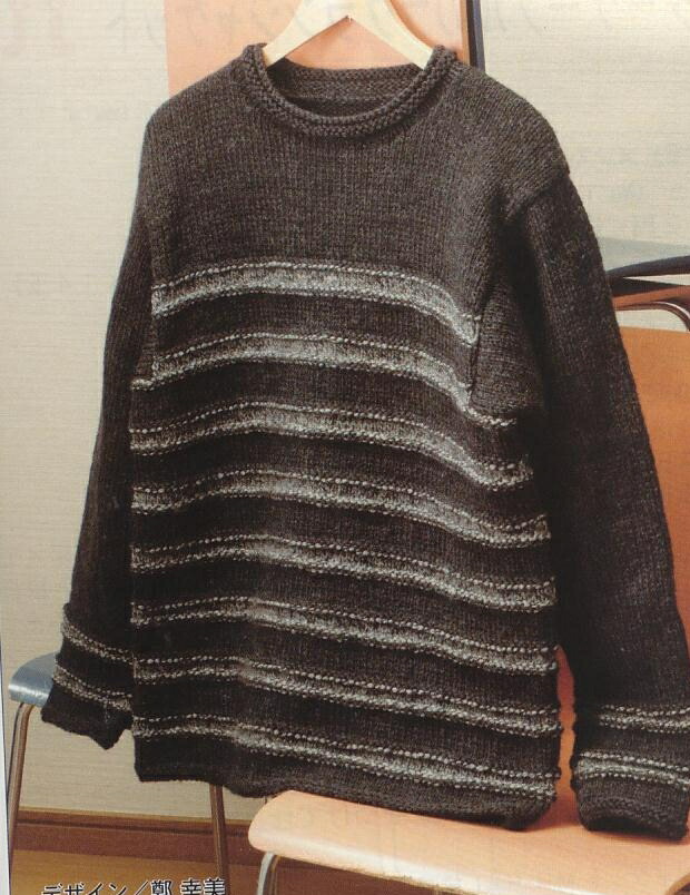 楽天市場 編み図付 04a2 ハマナカ メンズクラブマスターで編む ポイント ガーターのメンズプル 手編みキット メンズニットキット Hama 手芸の山久 手芸の山久