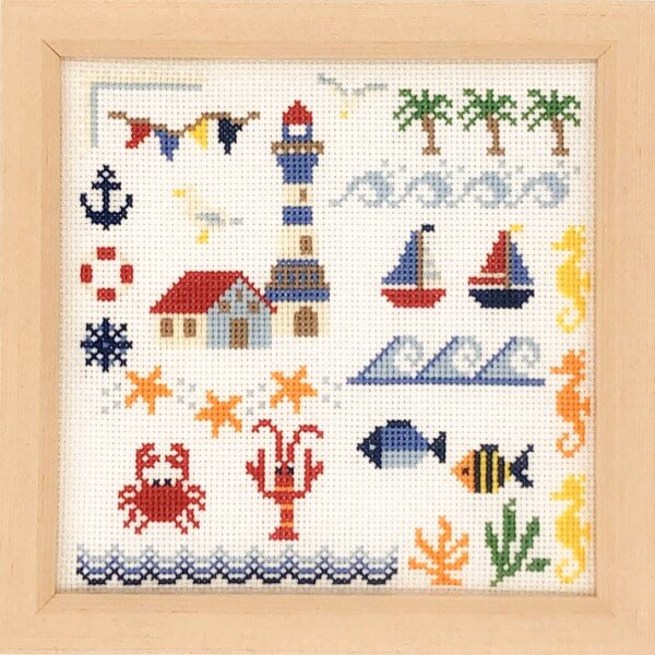 ゆか　クロスステッチ完成品 クロスステッチ 完成品 冬④ 雪の結晶のリース - メルカリ