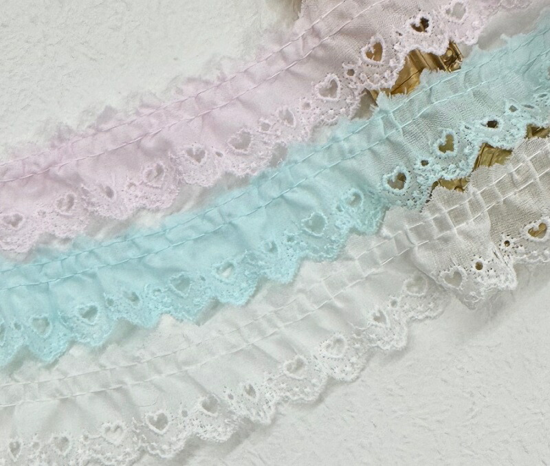 楽天市場】【日本製】綿レース ハート 30mm巾 オフホワイト NO.OC62181