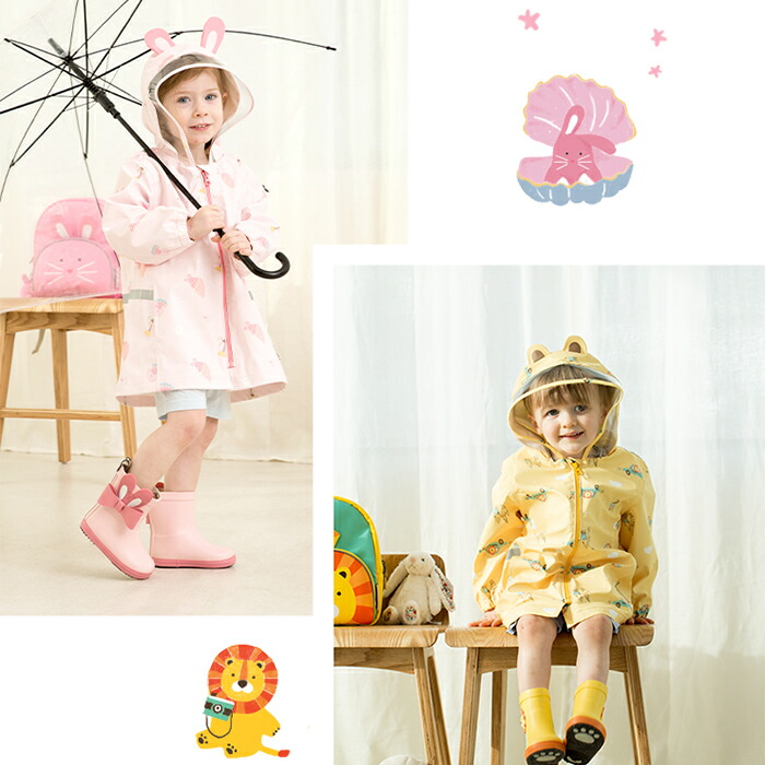 Milo Gabby レインコート キッズ 子供用 恐竜 うさぎ ネコ クマ かわいい 可愛い カッパ 雨がっぱ レインウェア 雨具 防水 撥水 保育園 幼稚園 ベビー用品 贈り物 プレゼント ベビー 1歳 2歳 3歳 Rvcconst Com