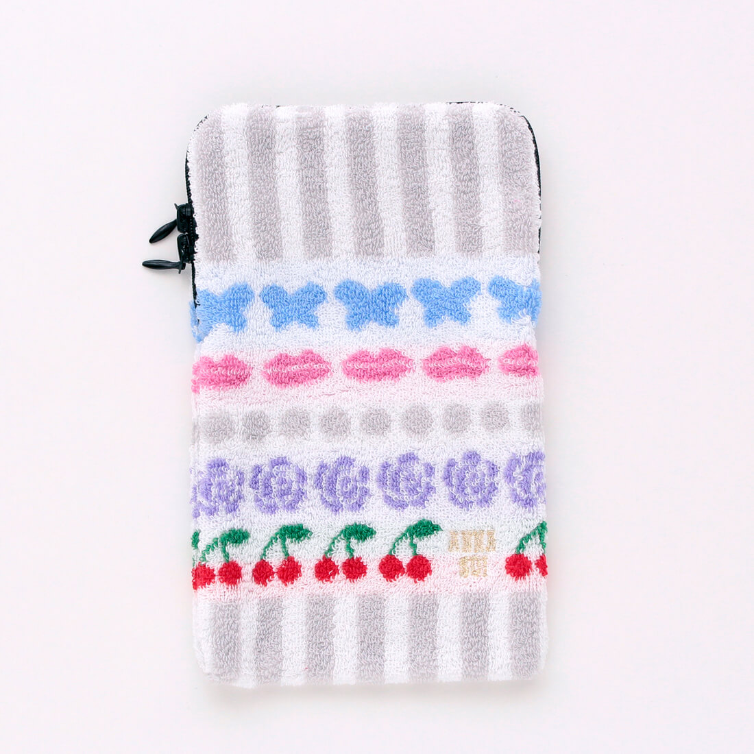 楽天市場 アナ スイ ファスナー付き ペットボトルケース タオルハンカチ 02 グレー 楽ギフ 包装 ハンカチーフギャラリー