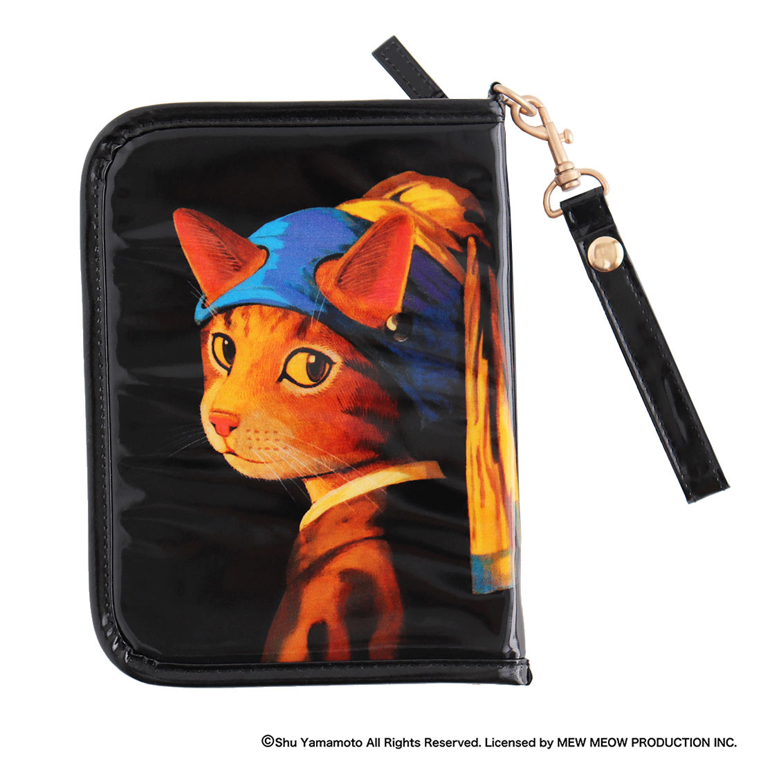 楽天市場】キャットアート ブックカバー 真珠のイヤリングをした少女猫