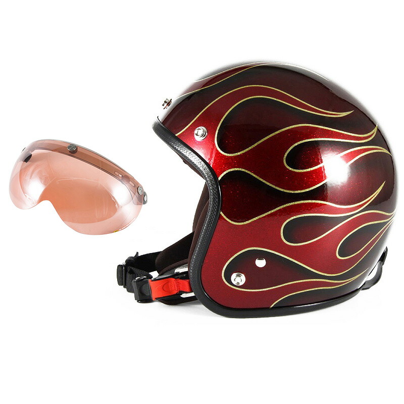 オレンジラメ仕上げ ジェットヘルメット jcp41aps05set.jpg