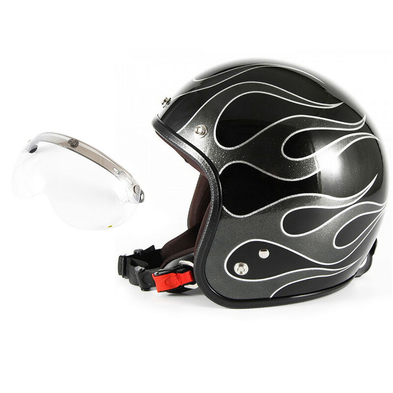 72JAM JCP-45 T2-RD ジェット　ヘルメット　P Sマーク JCP-45 FLAMES T-2(レッド) 72JAM ヘルメット | ジェット