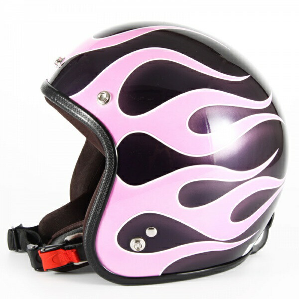 ジャムテックジャパン 72JAM JCP-44 FLAMES フレイムス ピンク レディース ジェットヘルメット [ミスティーバイオレットベースグロス仕上げ] レディースサイズ(55-57cm未満) レディース SG規格 全排気量対応 17,424円