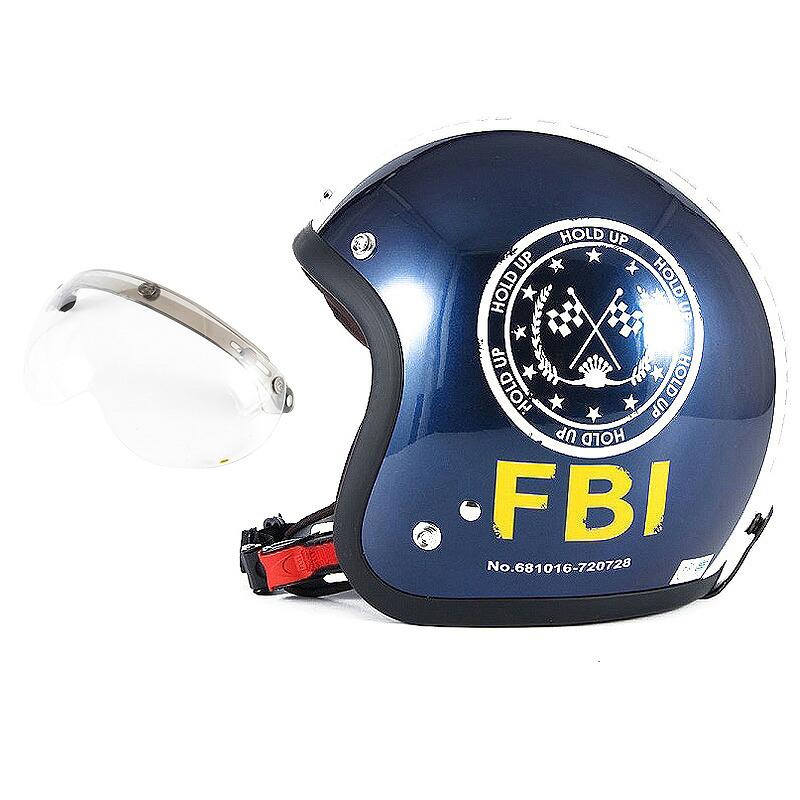 72JAM デザイナーズジェットヘルメット [JJ-02B] 開閉シールド付き [APS-01] ジャムテックジャパン 72JAM JJ-02B F.B.I. ブラック [ブルーブラックベースグロス仕上げ] FREEサイズ(57-60cm未満) メンズ レディース 兼用品 SG規格 全排気量対応