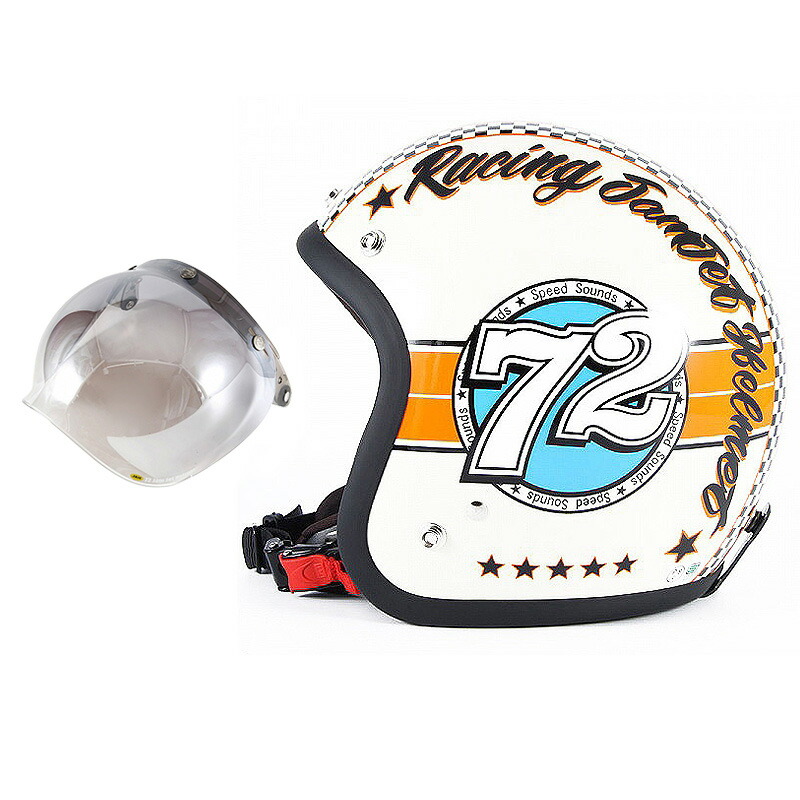 バイク用ジェットヘルメット＋クリアミラーシールドセット（57〜60cm） bike-parts-center_72-02