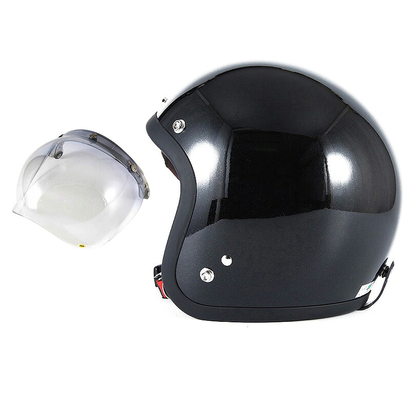 【本日24h限定全品ポイント10倍】72JAM デザイナーズジェットヘルメット [JJ-10] 開閉シールド付き [JCBN-05]VIVID BLACK ブラック [ガラスフレークブラックグロス仕上げ]FREEサイズ(57-60cm未満) メンズ レディース 兼用品 SG規格 全排気量対応｜ハンドルキング バイク ヘルメット